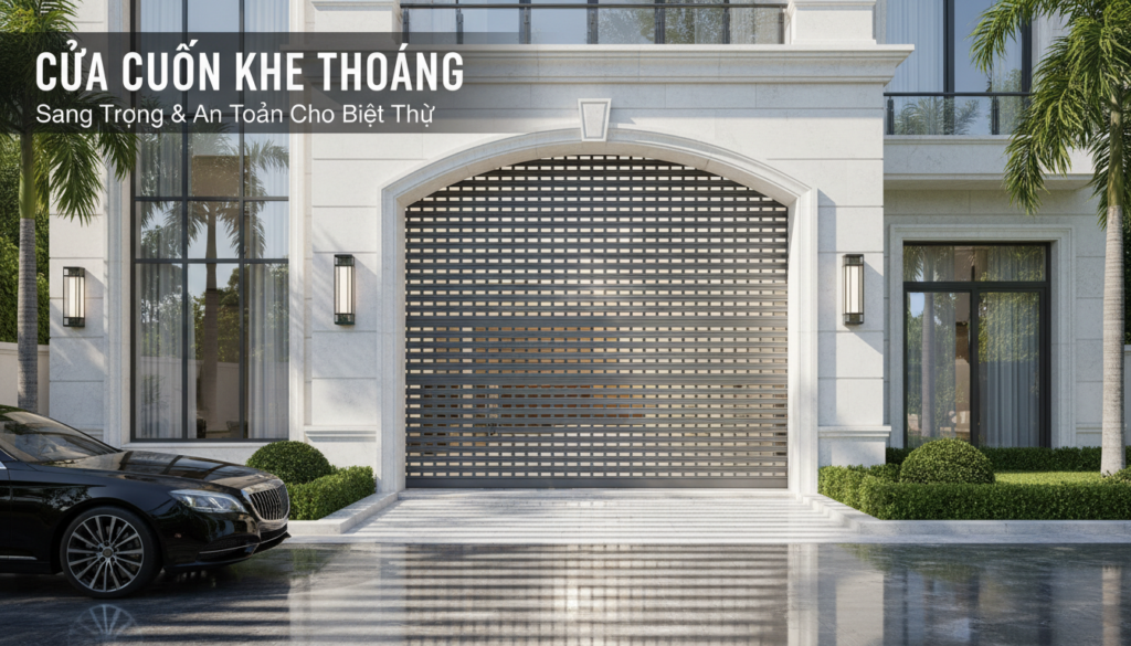 Tại sao cửa cuốn khe thoáng lại được ưa chuộng tại các biệt thự